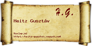 Heitz Gusztáv névjegykártya