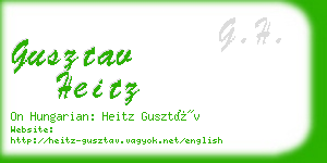 gusztav heitz business card